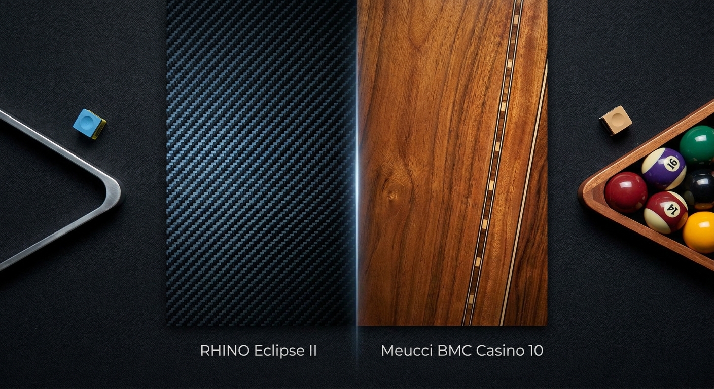 RHINO Eclipse II vs Meucci BMC Casino 10: Pool Cue Comparison