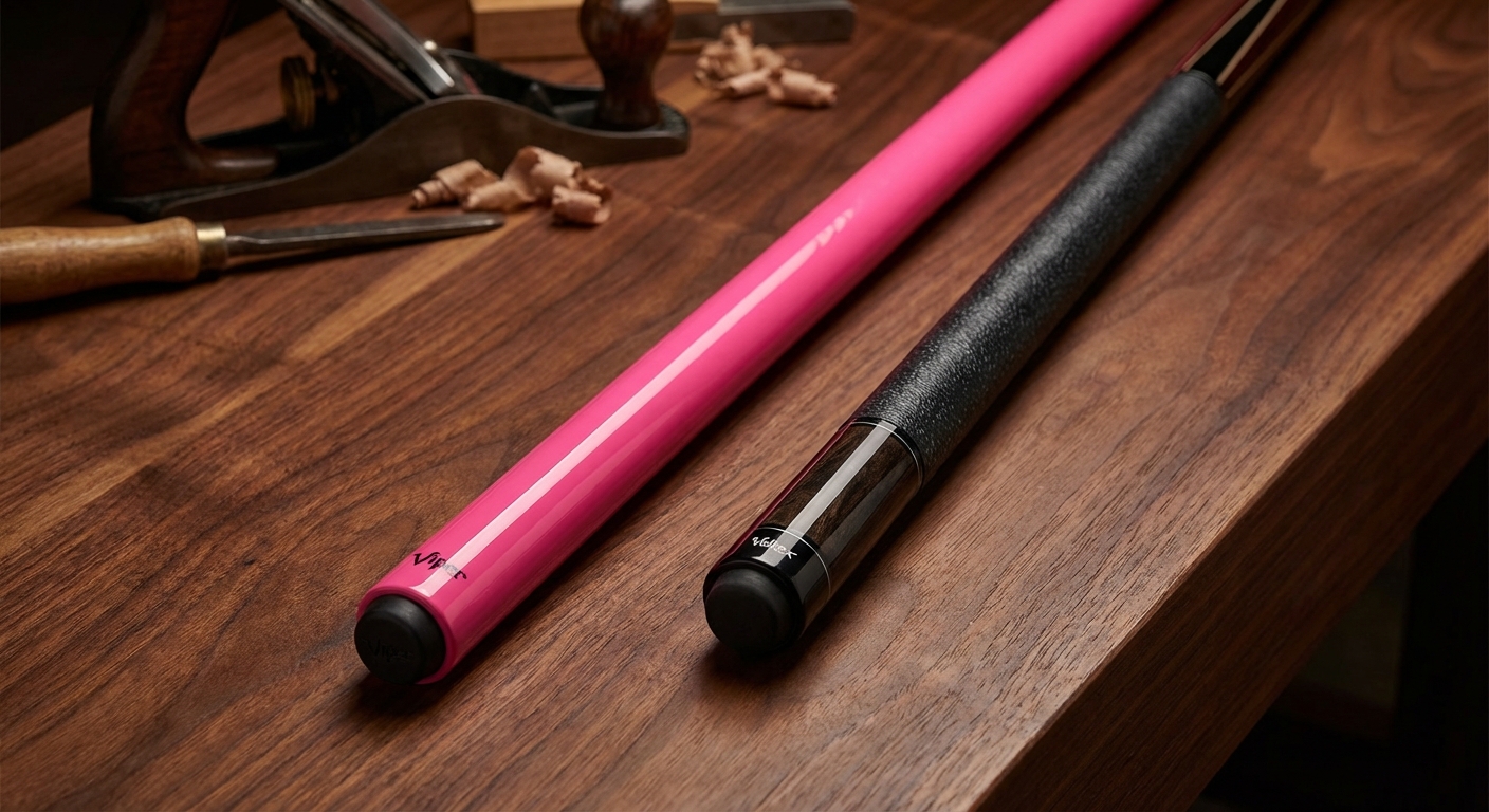 Viper Graphstrike 58" Pink vs 2-Piece Pool Cue: Grip Comparison