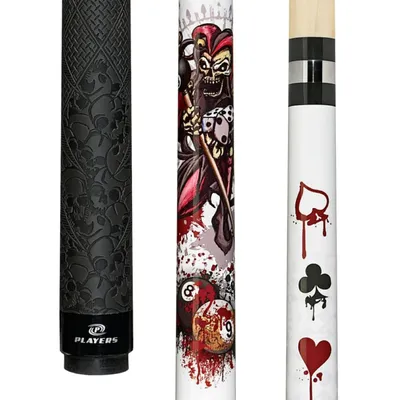 Players D-JS White Pool Cue 19 Ounce