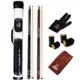CUESOUL House Bar Pool Cue Sticks 2-Pack with White Case