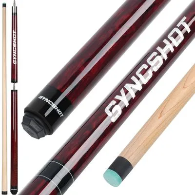 SYNCSHOT 2-in-1 Break Jump Pool Cue 21oz Claret