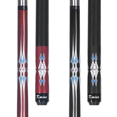 Kmise Pool Cue Stick Set 2-Pack (19oz Red, 20oz Black)