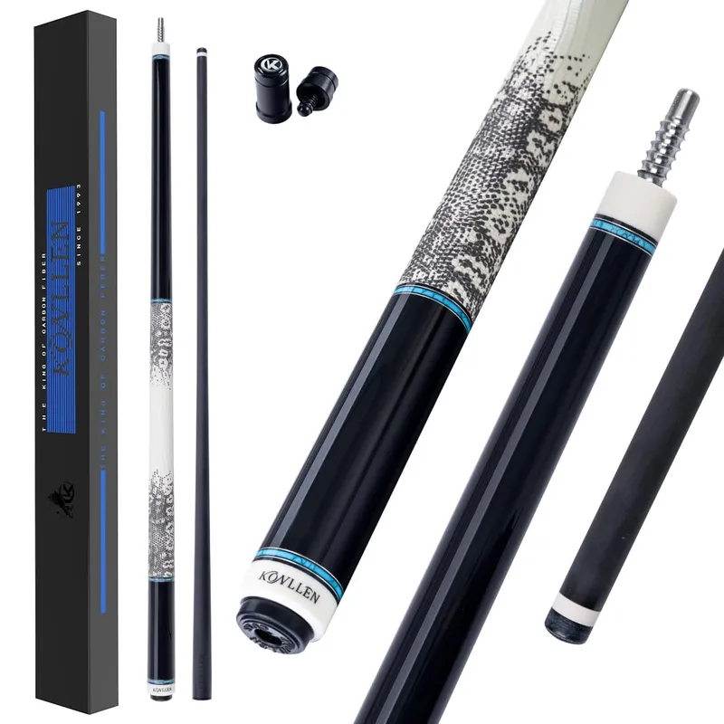 KONLLEN Carbon Fiber Pool Cue 12.5mm White