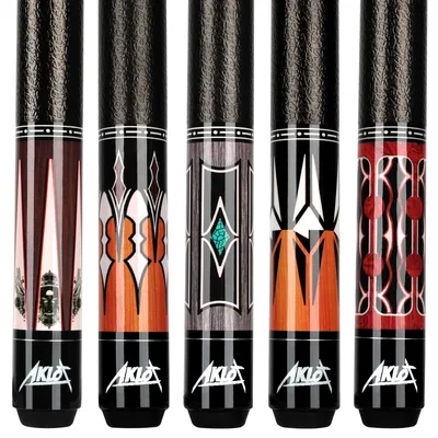 AKLOT Pool Cue Sticks - Black 5-Pack