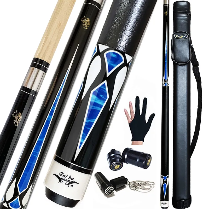 Tai ba cues 2-Piece Pool Cue - 19oz, Blue