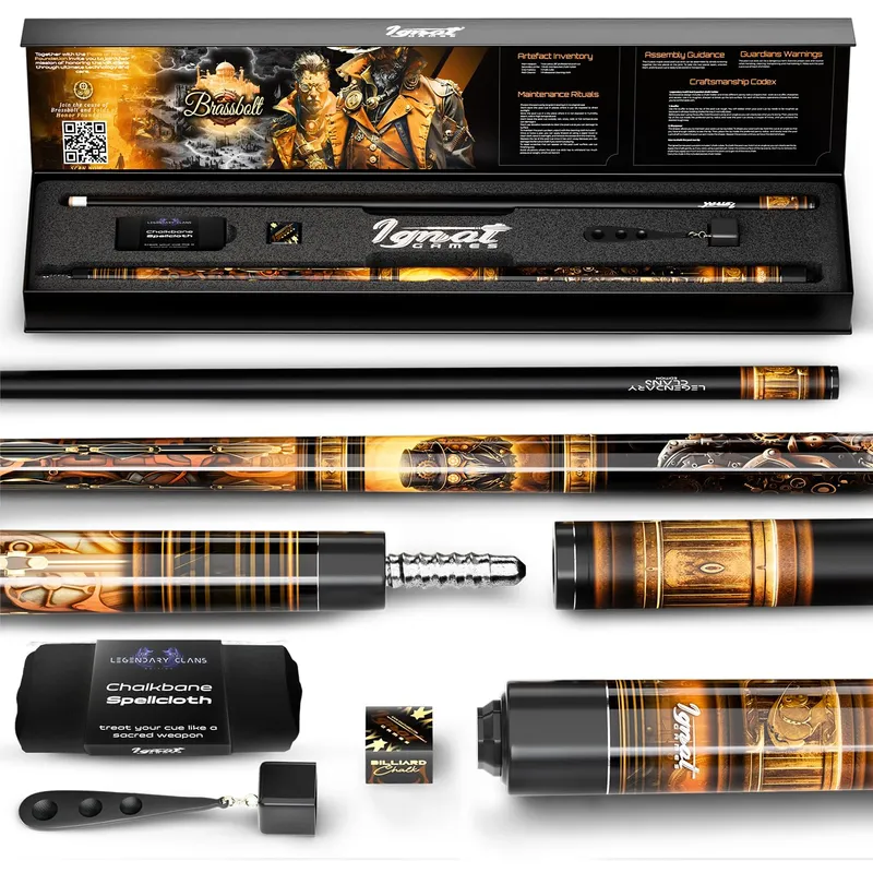 IgnatGames Premium Pool Cue Stick 19oz Brassbolt