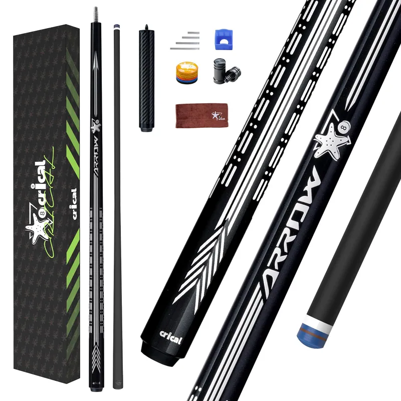 CRICAL Carbon Fiber Pool Cue 58" Black Set