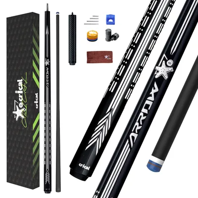 CRICAL Carbon Fiber Pool Cue 58" Black Set