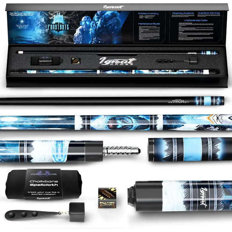 IgnatGames Premium Pool Cue Stick 19oz Frostbyte