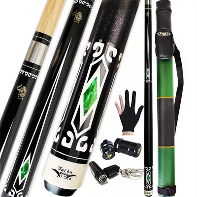 Tai ba cues Pool Cue Stick 20oz - Green S3+ Case
