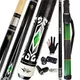 Tai ba cues Pool Cue Stick 20oz - Green S3+ Case