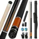 GARSEN Pool Cue Stick 58" Leather Brown