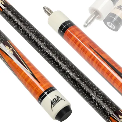 AKLOT Pool Cue Stick 19oz - Orange with Wrapped Grip