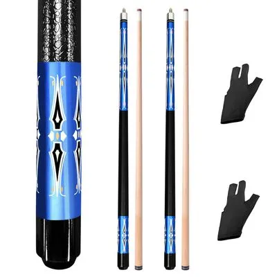 MoyanSuper Pool Cue Sticks, Set of 2 (58", Blue)