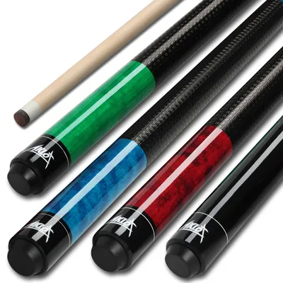AKLOT Pool Cue Sticks 4-Pack, Translucent Wood Finish