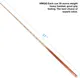HMQQ 58" Wood Grain Pool Cue Set of 8 - Image 2